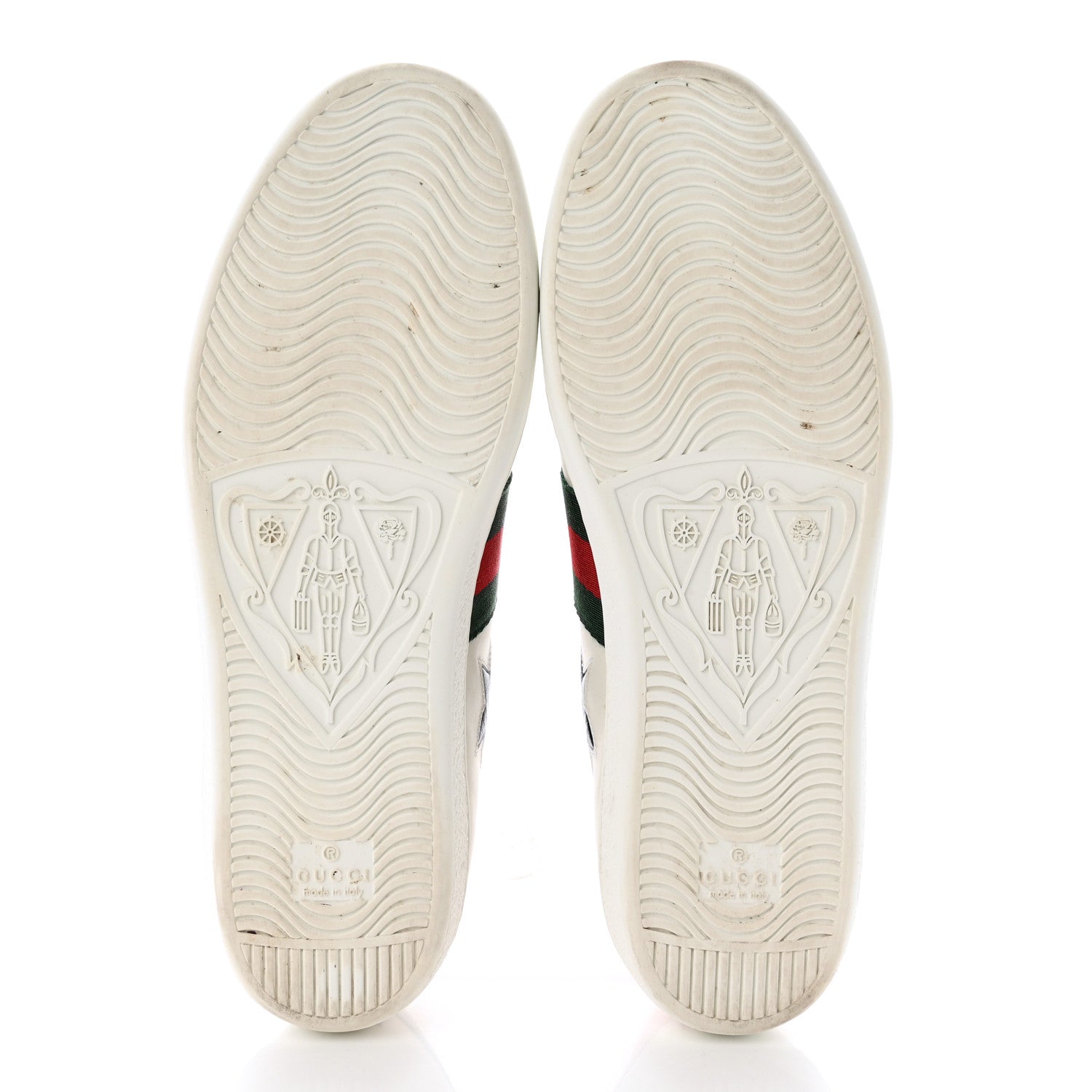Gucci Calfskin Ayers Web Star Embroidered Womens Ace Sneakers 39 White Multi 5 of 9