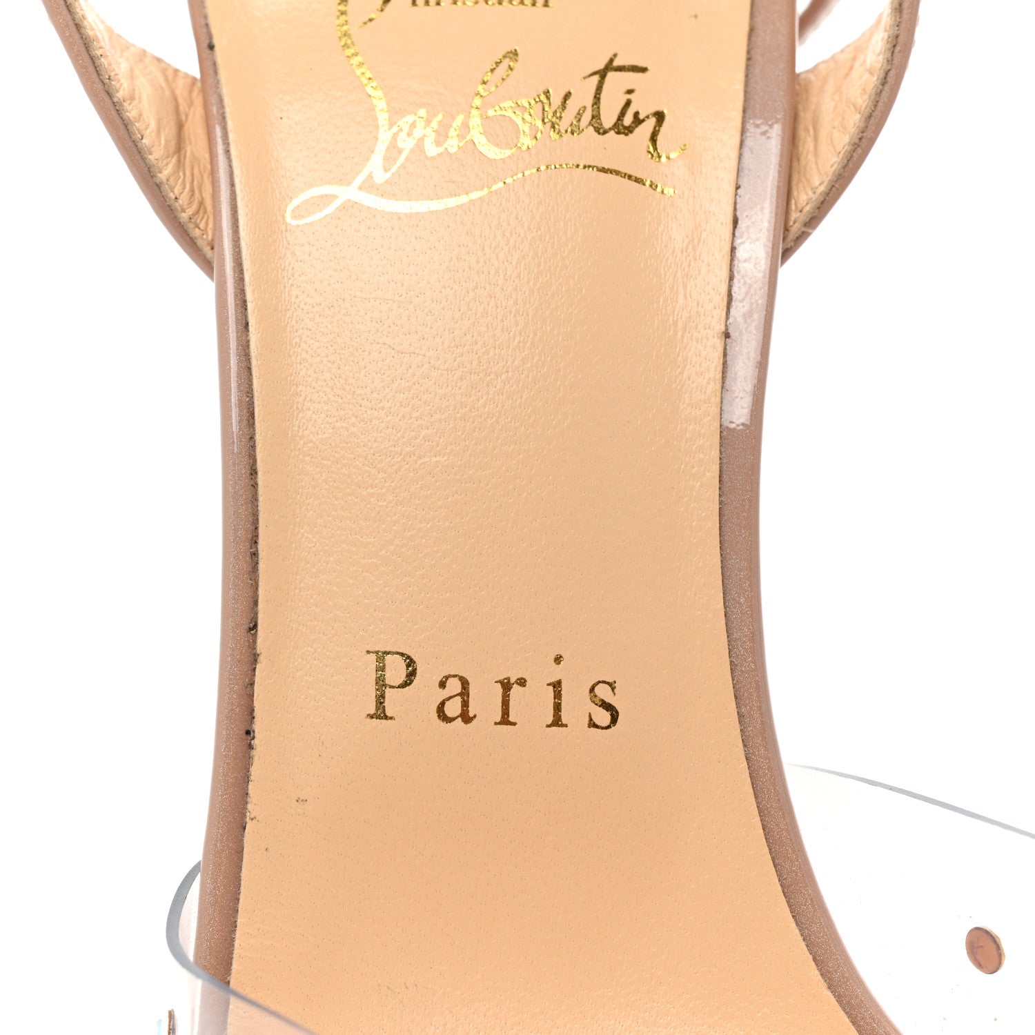 Christian Louboutin PVC Calf Alicoco Spikaqueen 100 Pumps 37 Nude 14 of 14
