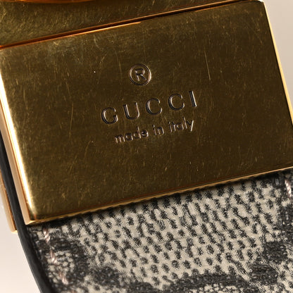 Gucci GG Supreme Monogram Plutone Calfskin Double G Reversible 80 32 Belt Beige Ebony Mystic White 5 of 6