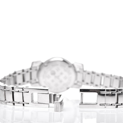 Louis Vuitton Stainless Steel Mother of Pearl 18mm Tambour Bijou Quartz Watch 6 of 9