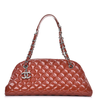 Chanel Patent Quilted Medium Just Mademoiselle Orange 1 of 11