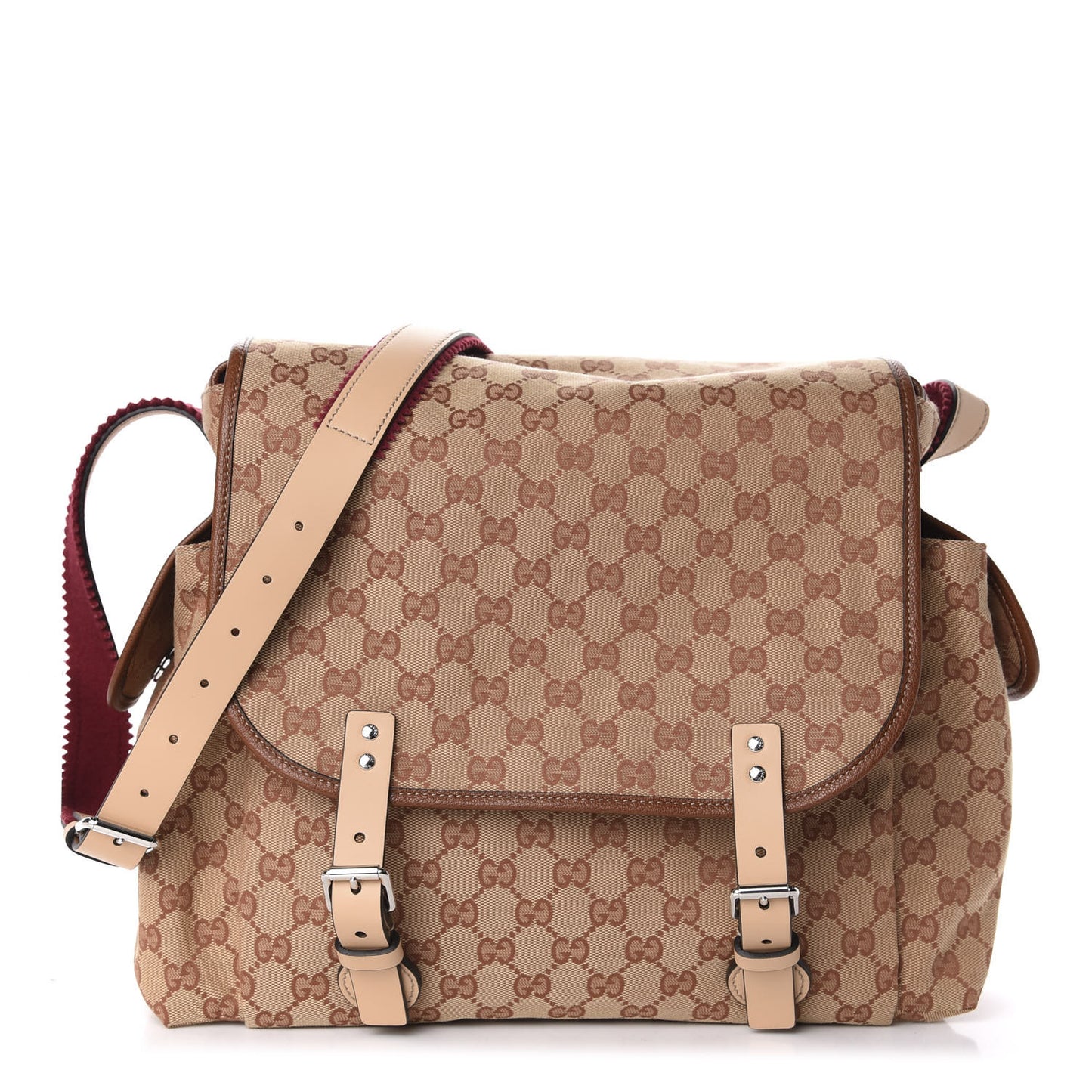 GG Monogram Diaper Bag Beige Ruggine Natural Antique Rose