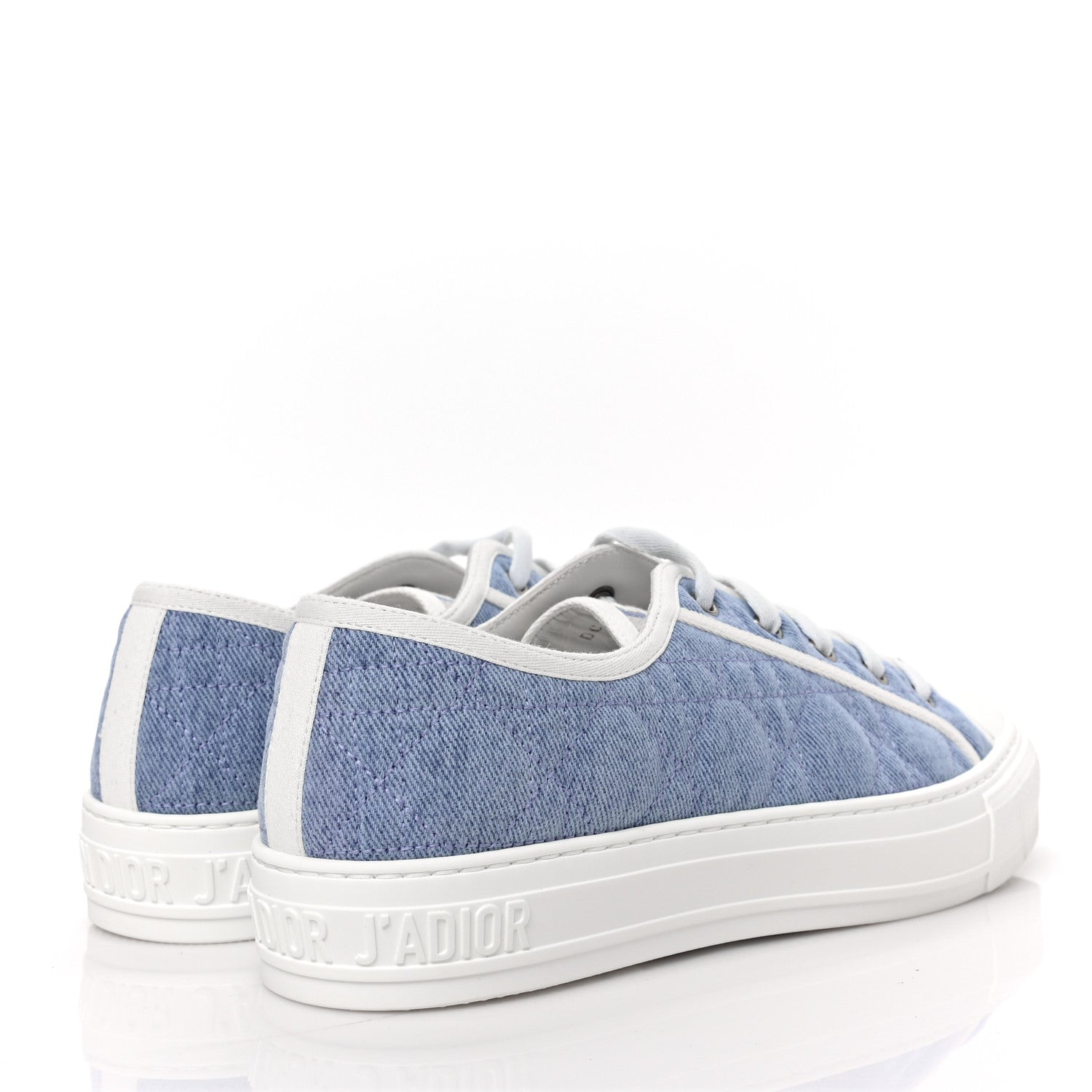Christian Dior Denim Cannage Walk'N'Dior Low Top Sneakers 40 Dynamic Blue 4 of 7