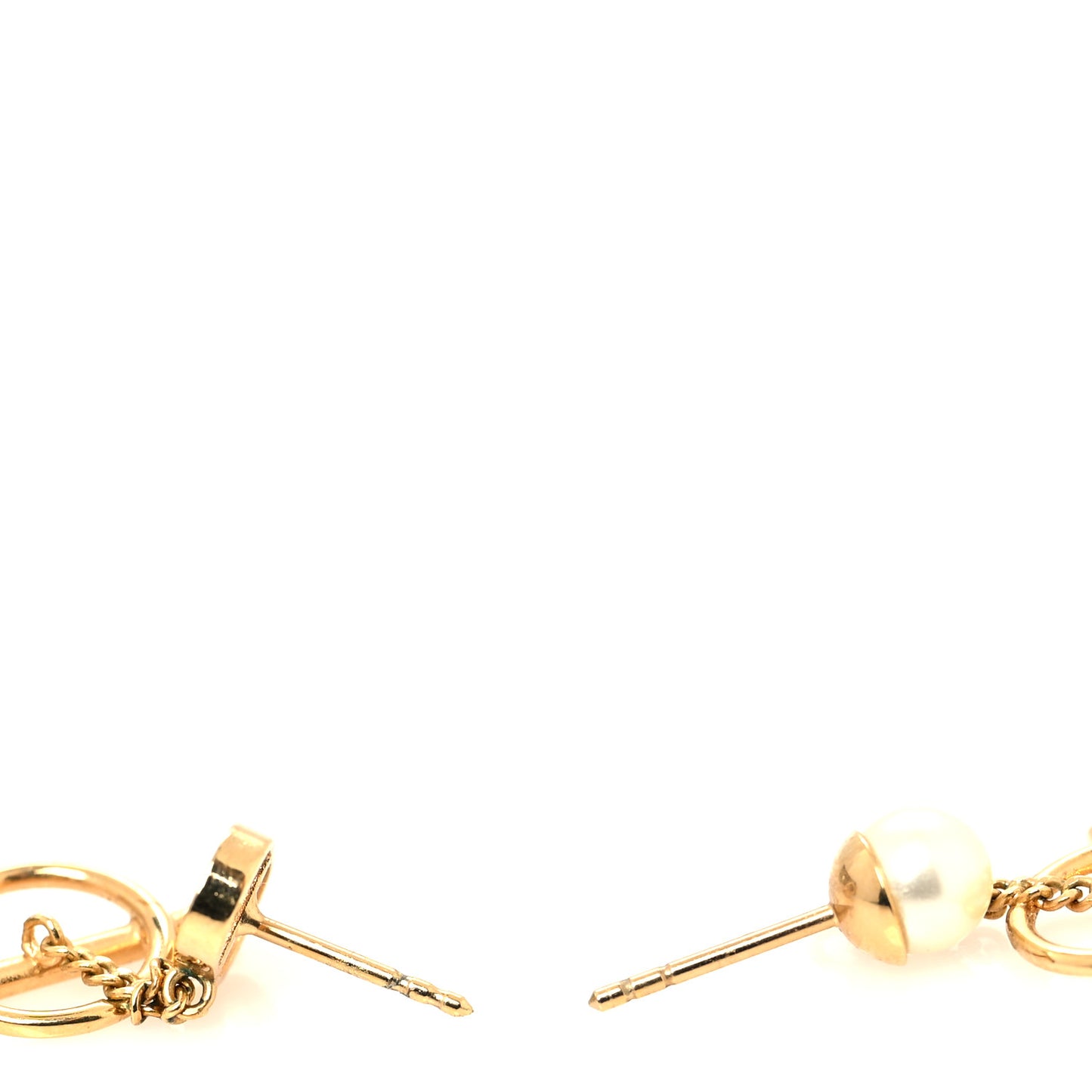 Pearl Tribales Earrings Gold White