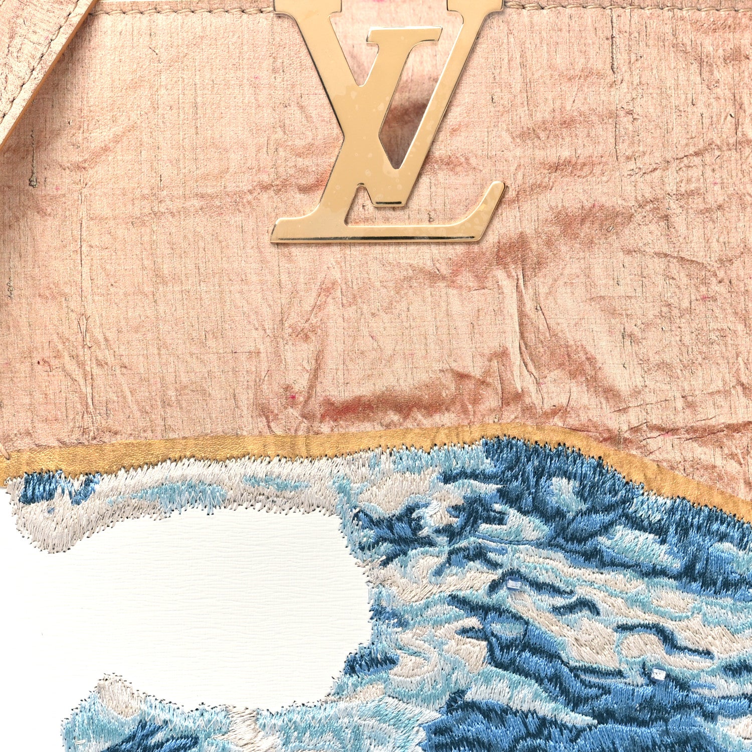 Louis Vuitton X BILLIE ZANGEWA Calfskin Printed Embroidered Capucines Artypucines MM Beige Beige 8 of 15