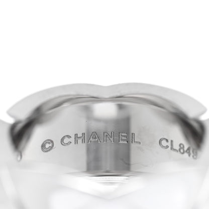 Chanel 18K White Gold Large Coco Crush Ring 50 5.25 4 of 5