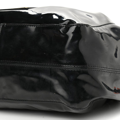 Valentino Garavani Patent Lacca Small Nuage Bow Hobo Black 10 of 11