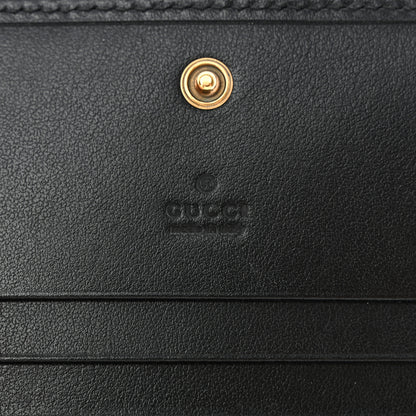 Gucci Calfskin Matelasse GG Marmont Card Case Wallet Black 7 of 10