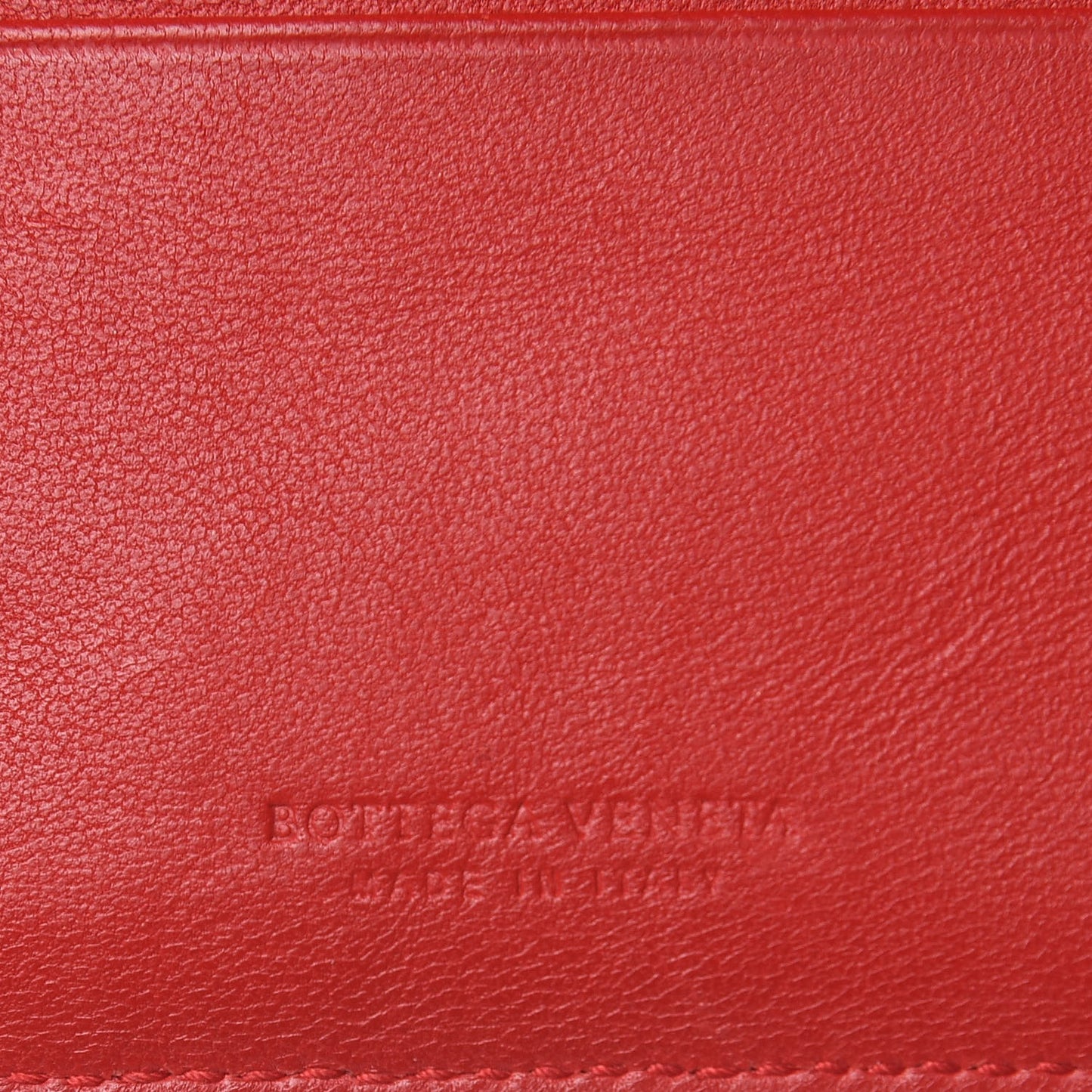 Nappa Intrecciato Card Holder Red