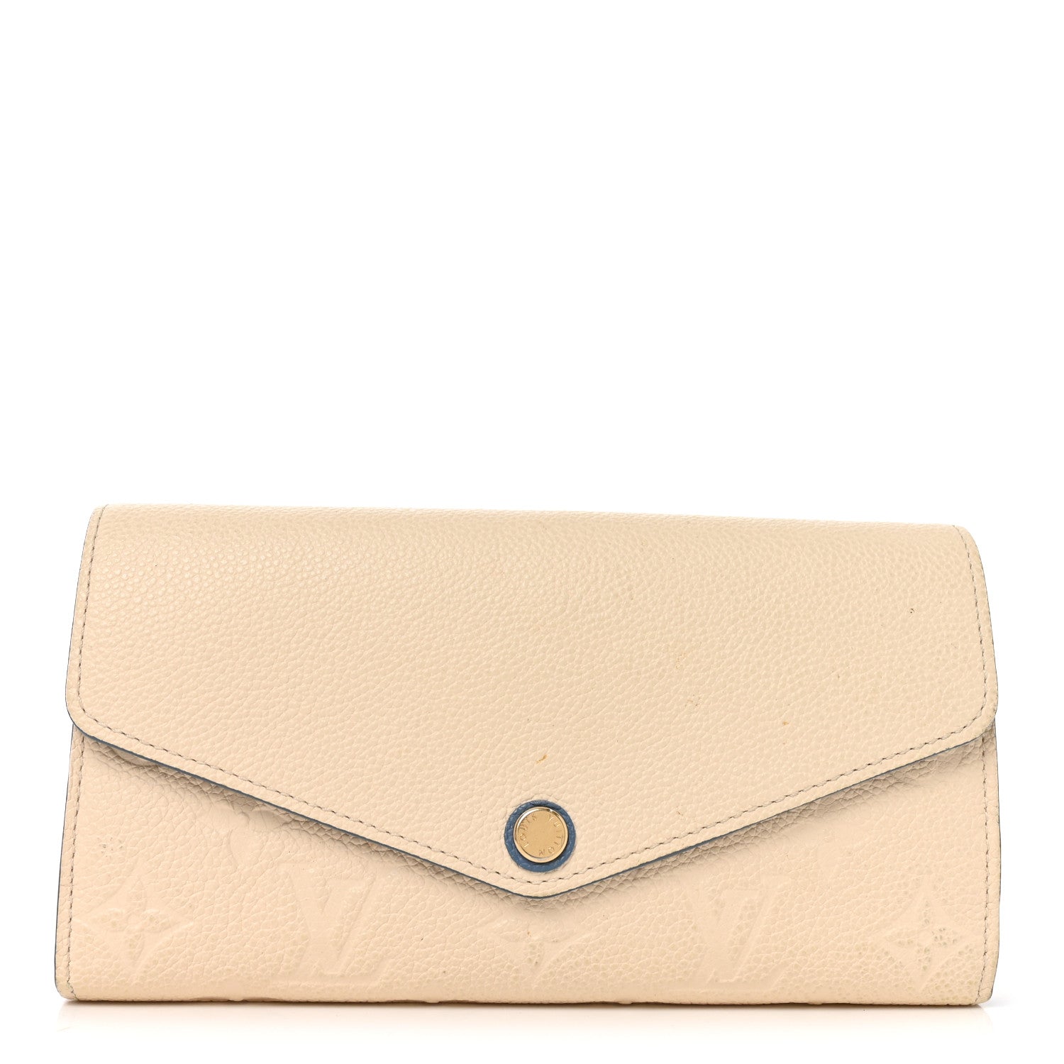 Louis Vuitton Empreinte Sarah Wallet NM Creme Blue Jean 1 of 8