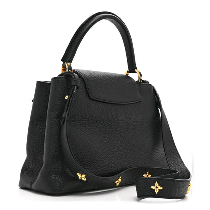 Louis Vuitton Taurillon Mechanical Flowers Smile Capucines PM Black 2 of 8