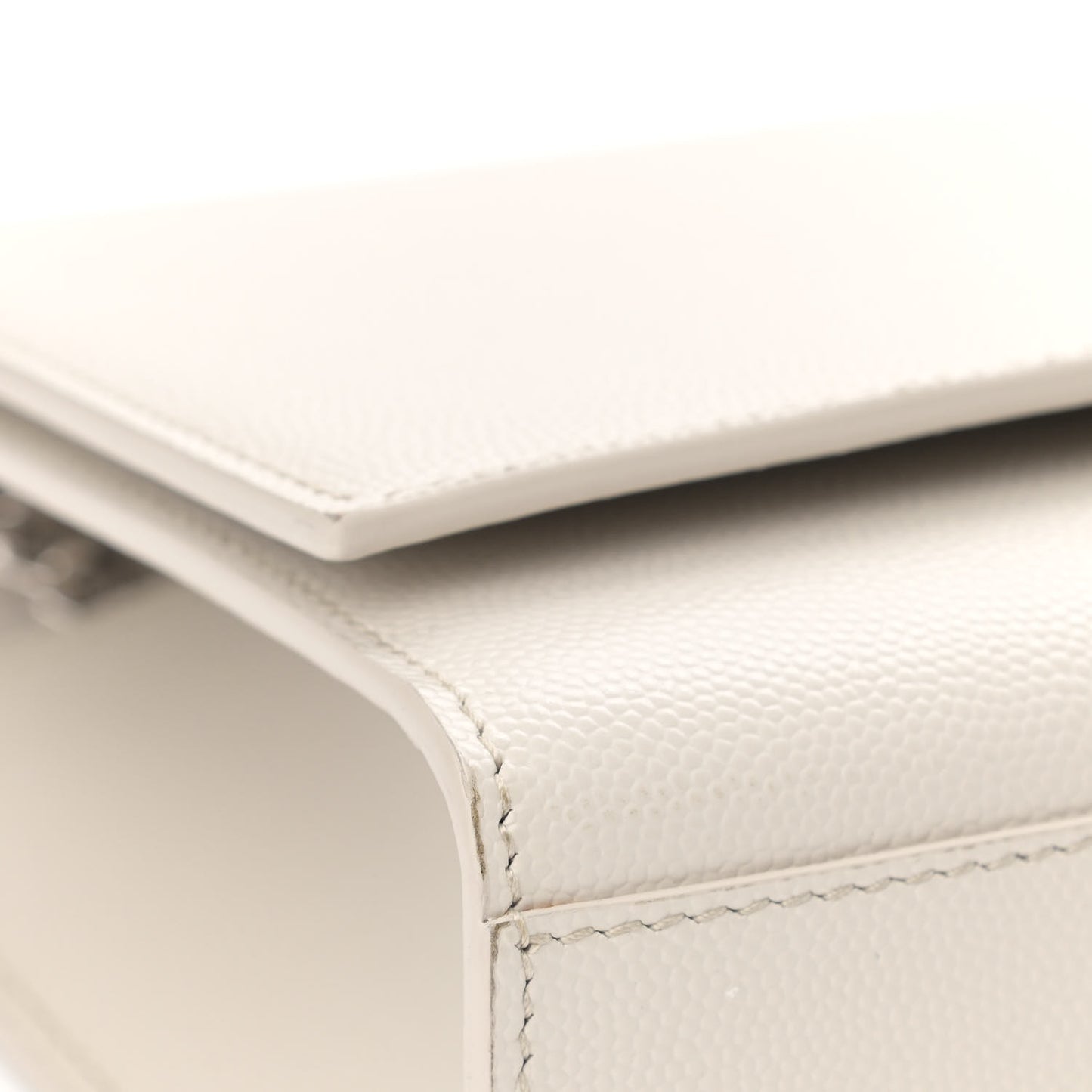 Grain De Poudre Medium Classic Monogram Kate Satchel Icy White