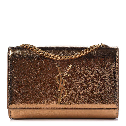 Saint Laurent Metallic Calfskin Small Classic Monogram Kate Satchel Bronze 1 of 10