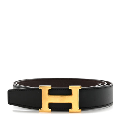 Hermes Swift Togo 32mm H Belt 95 38 Black Chocolate 1 of 6