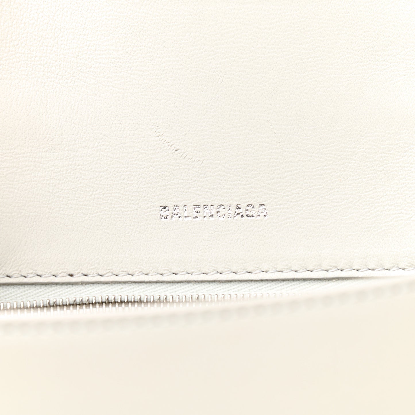 Shiny Box Calfskin Small Hourglass Top Handle Bag Chalky White