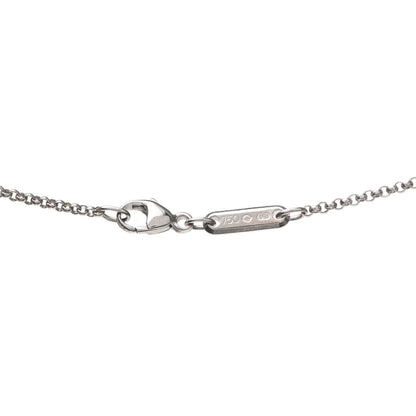 Chopard 18K White Gold Happy Diamond Halo Pendant Necklace 5 of 5