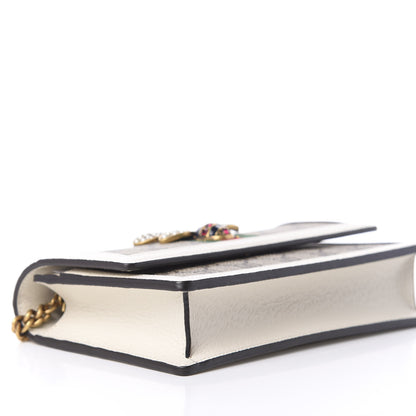 Gucci GG Supreme Monogram Web Queen Margaret Chain Wallet White 7 of 10