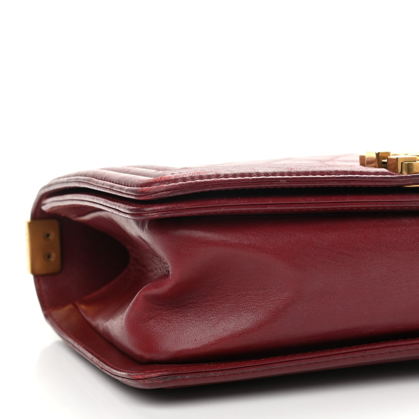 Calfskin Quilted Medium Boy Flap Red