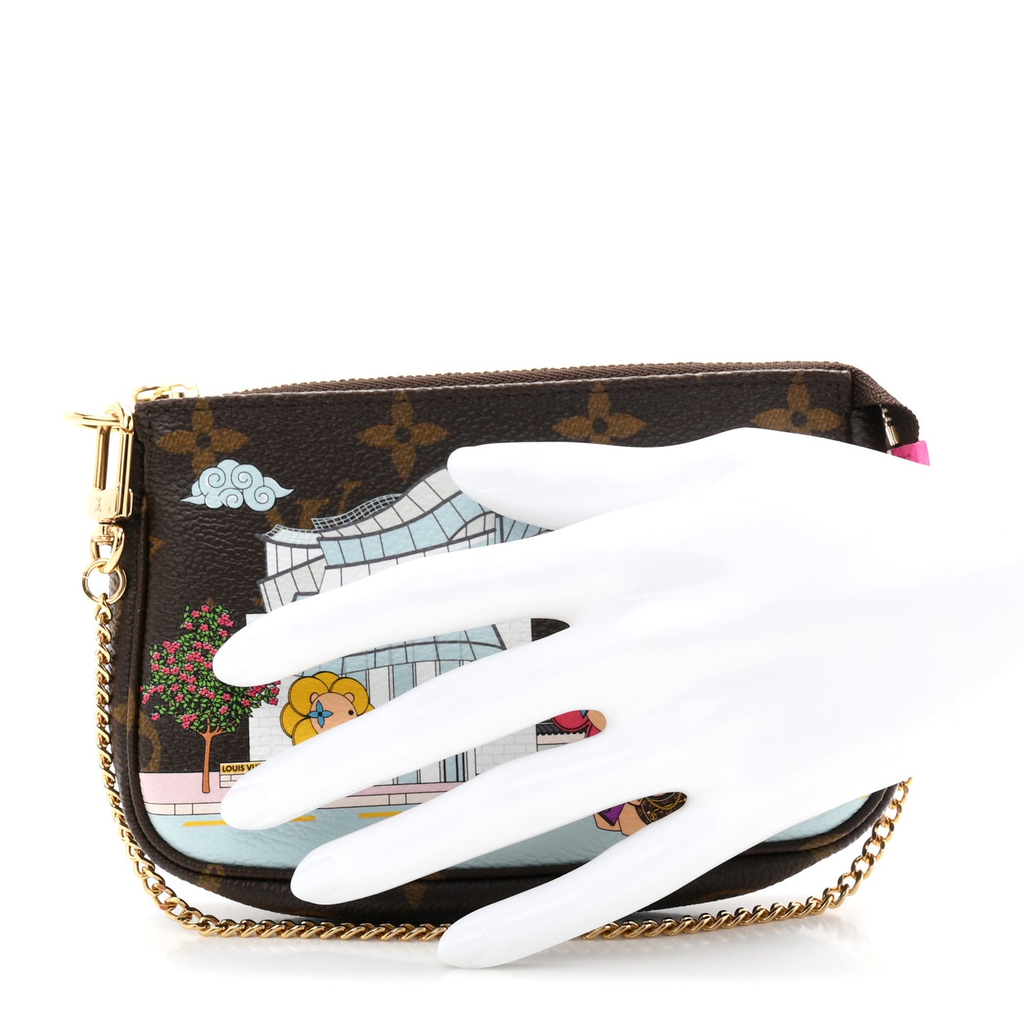 Monogram 2022 Christmas Animation Seoul Mini Pochette Accessories Fuchsia