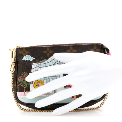 Louis Vuitton Monogram 2022 Christmas Animation Seoul Mini Pochette Accessories Fuchsia 2 of 7