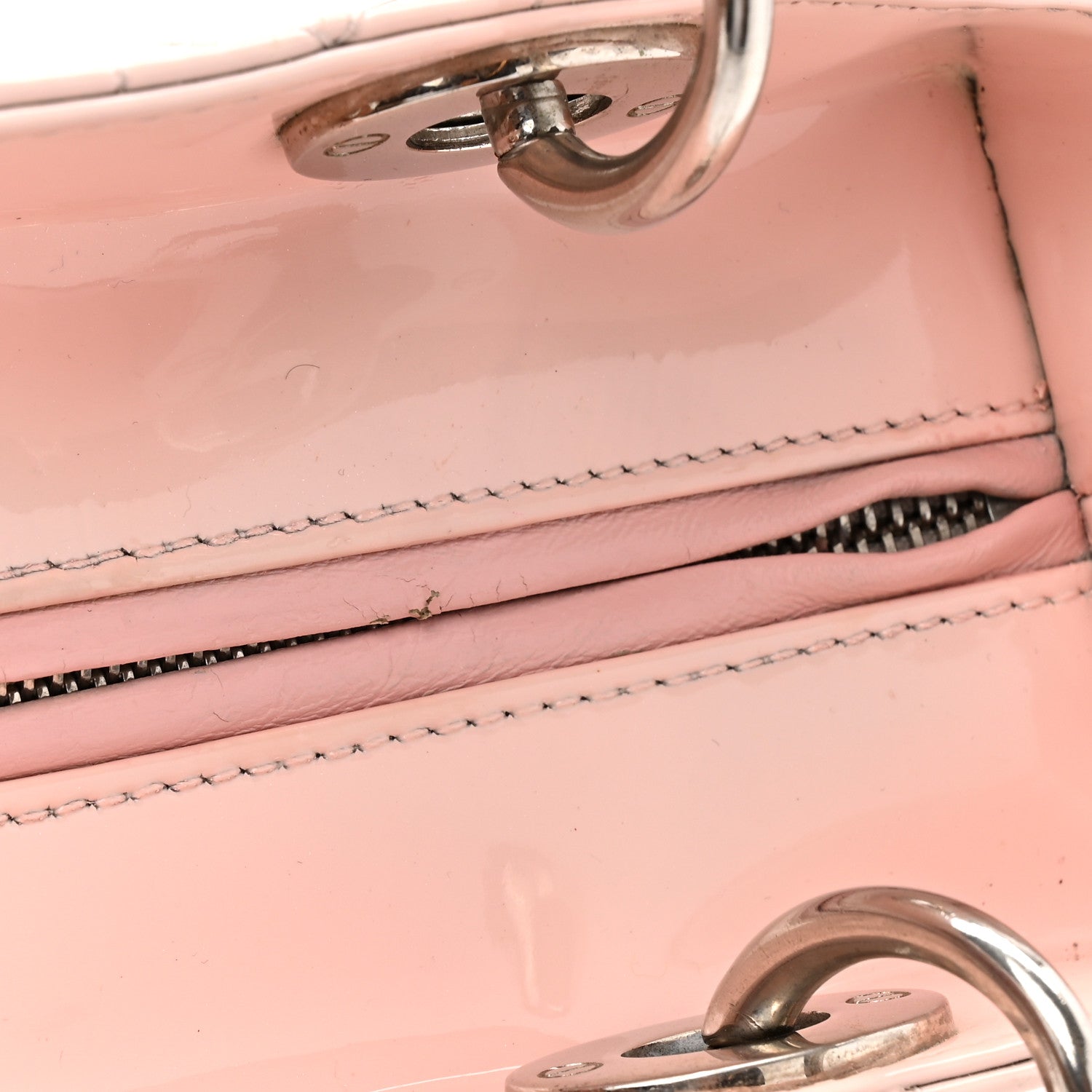 Christian Dior Patent Cannage Medium Lady Dior Rose Clair 11 of 12