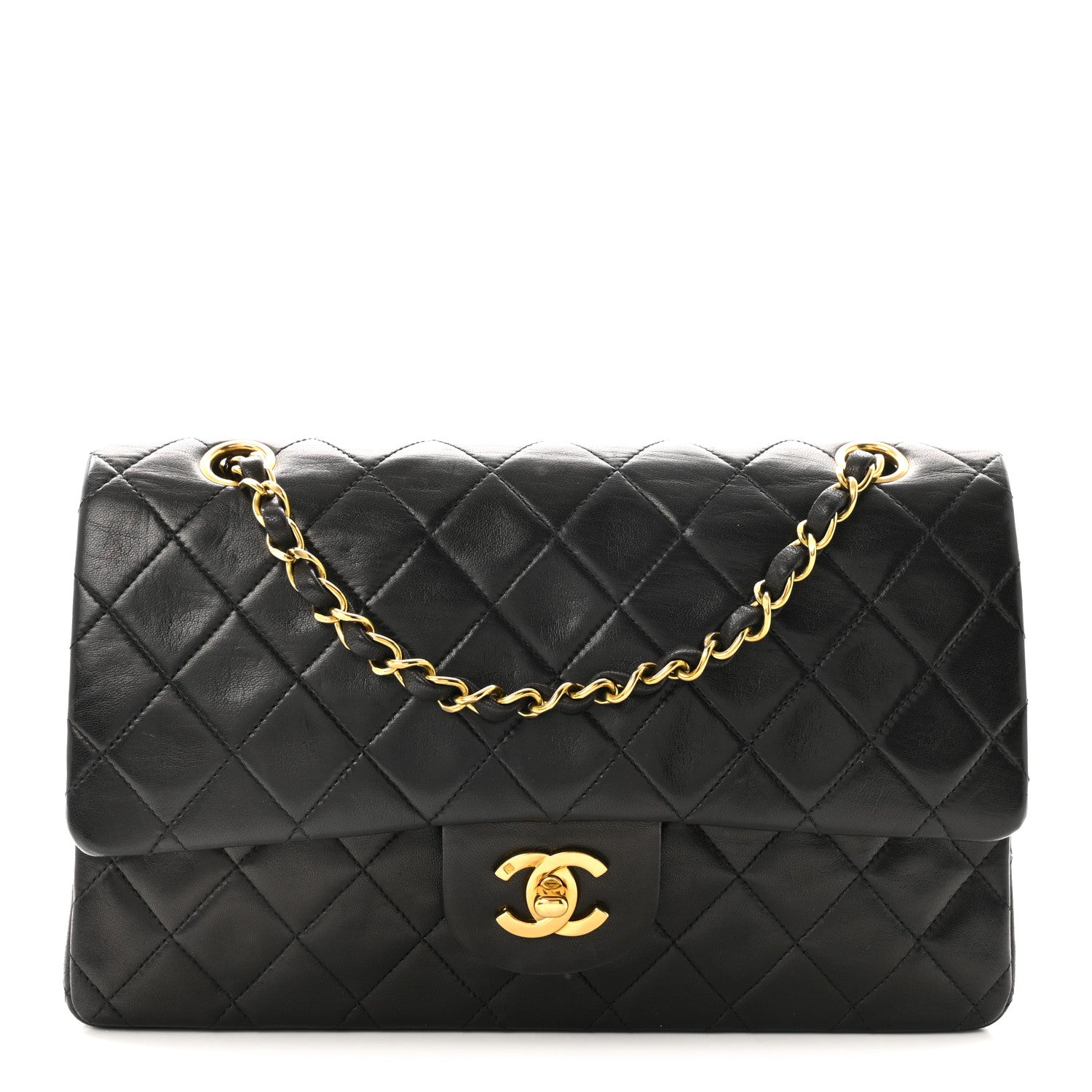 Chanel Lambskin Quilted Small Double Flap Black 1 of 10