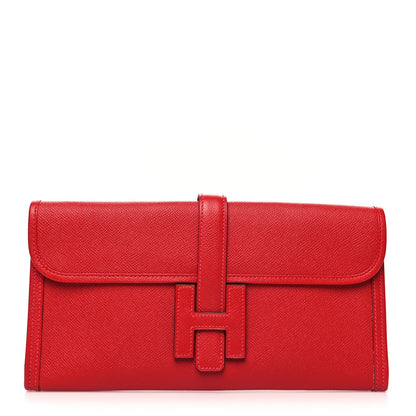 Hermes Epsom Jige Elan 29 Clutch Rouge Casaque 1 of 12