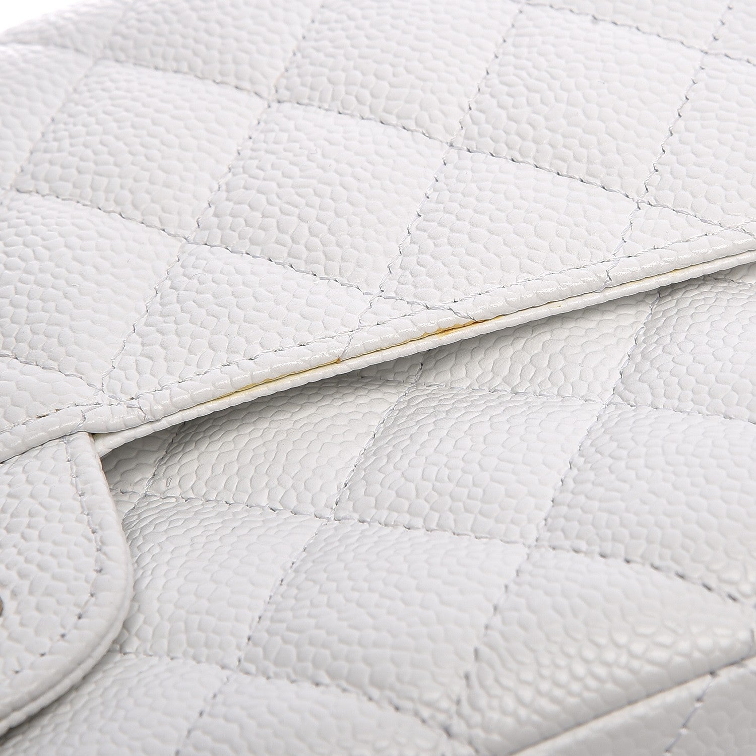 Chanel Caviar Quilted Medium Double Flap White 12 of 12