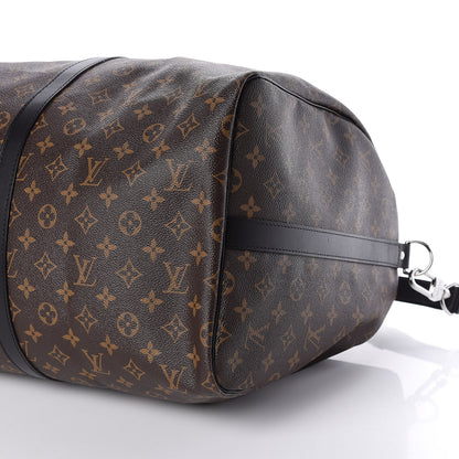 Louis Vuitton Monogram Macassar Keepall Bandouliere 55 9 of 9