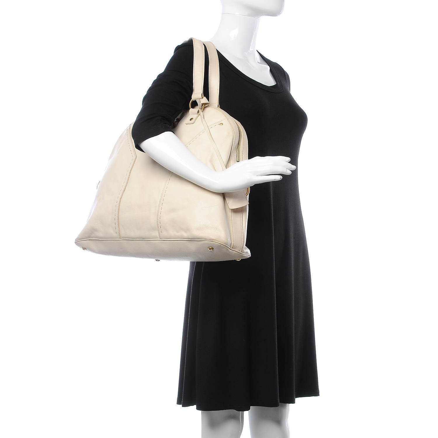 Saint Laurent Calfskin Oversized Muse Ivory 2 of 23