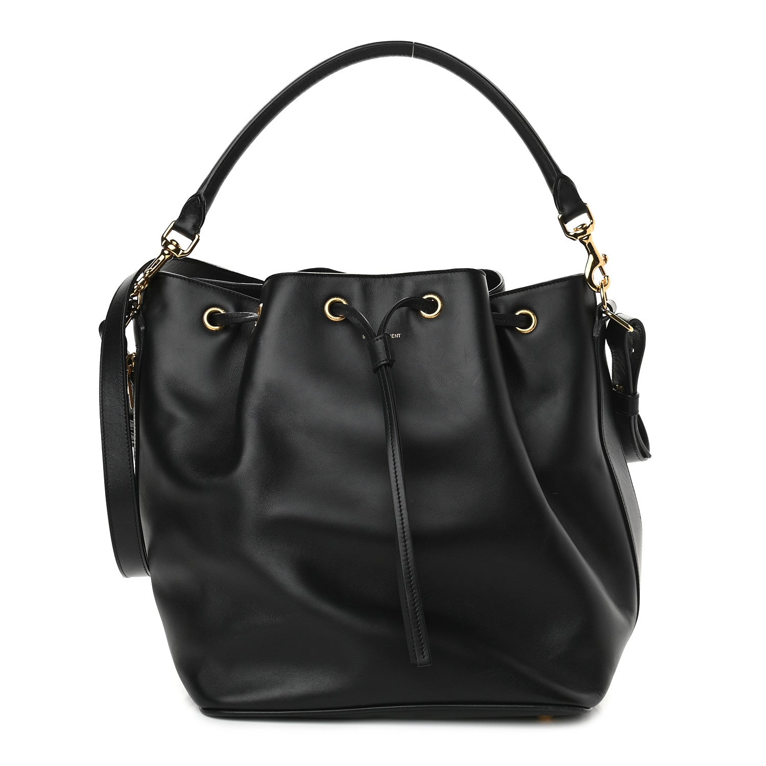 Saint Laurent Calfskin Large Emmanuelle Bucket Bag Black 1 of 8