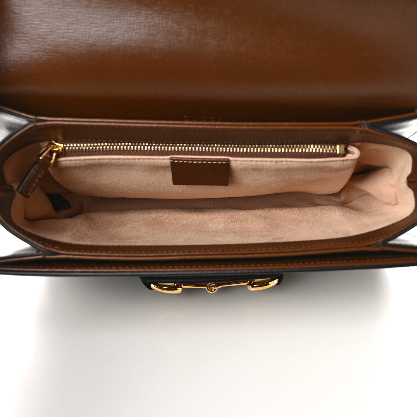 GG Supreme Monogram Horsebit 1955 Shoulder Bag Beige Brown Sugar