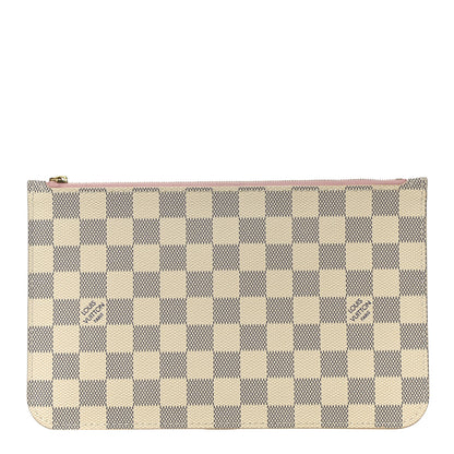 Louis Vuitton Damier Azur Neverfull MM GM Pochette Rose Ballerine 1 of 9