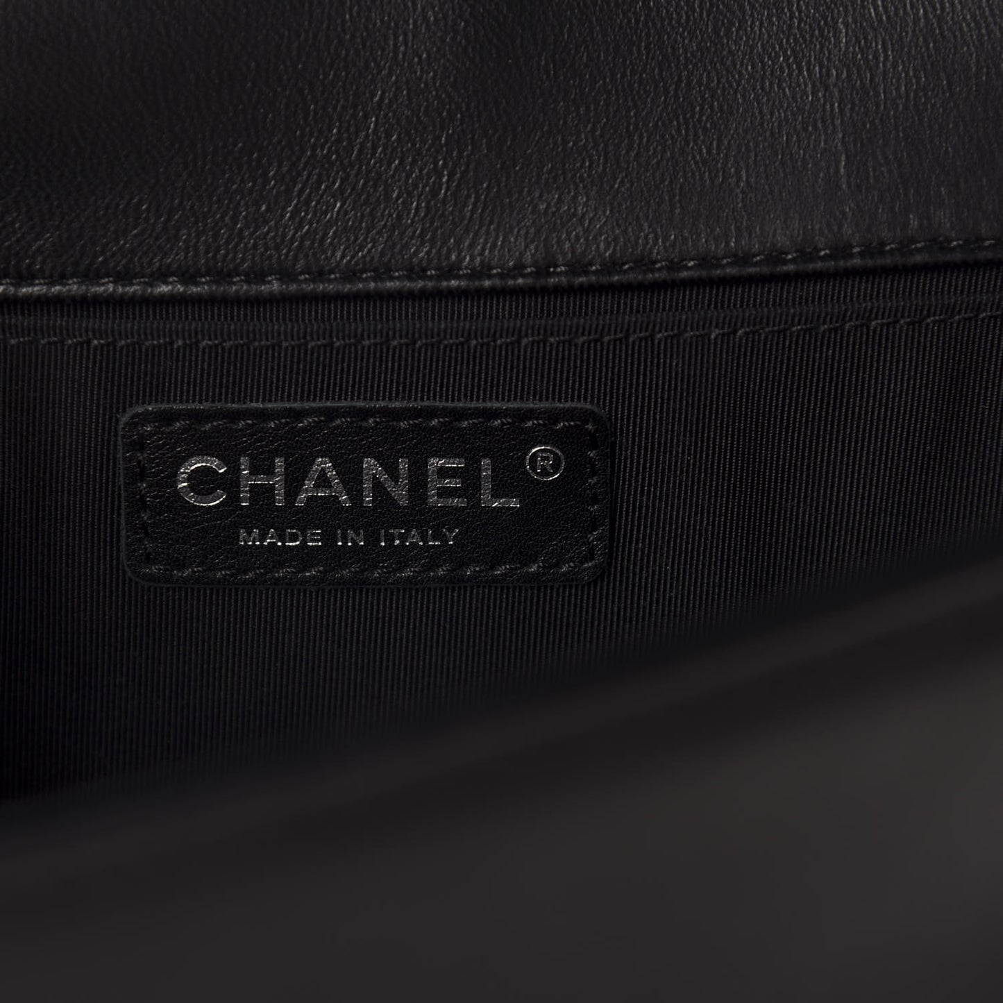 Lambskin Quilted Medium Boy Flap Black
