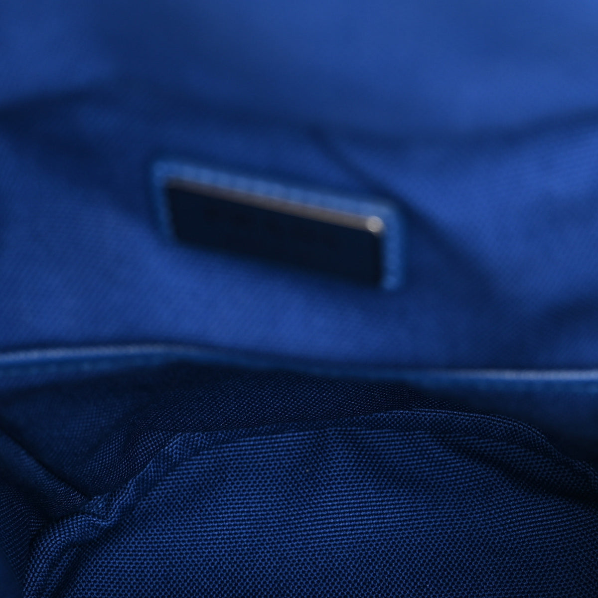 Prada Canvas Triangle Crossbody Bag Blue 5 of 9