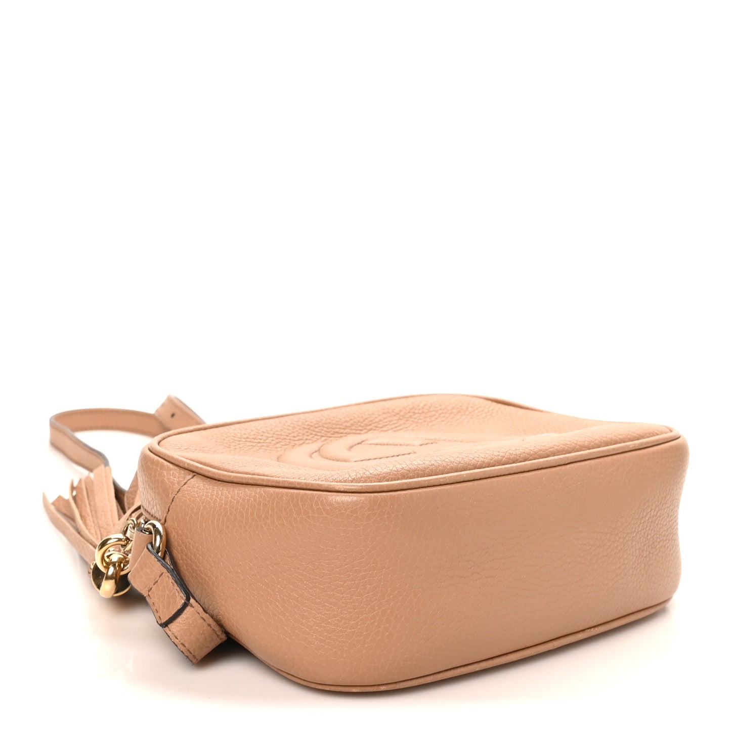 Pebbled Calfskin Small Soho Disco Bag Camelia