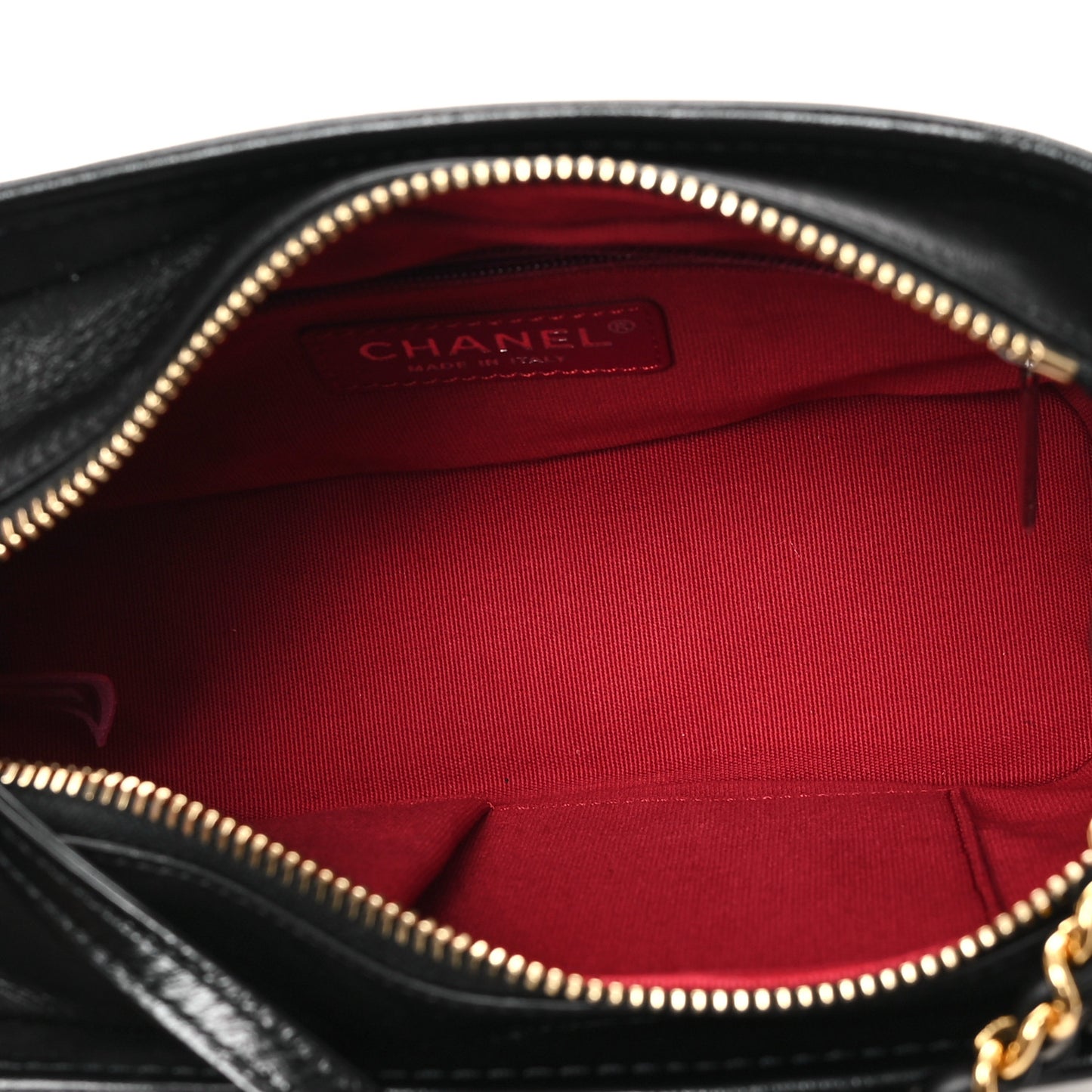 Aged Calfskin Quilted Small Gabrielle Hobo Black