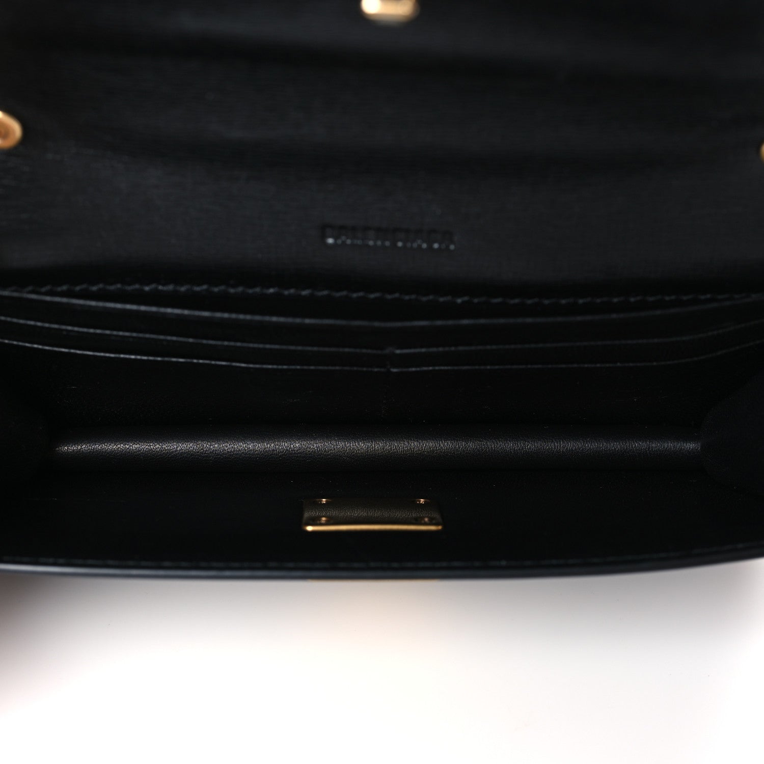 Balenciaga Calfskin Stripe Embossed Gossip Chain Bag XS Black 5 of 8