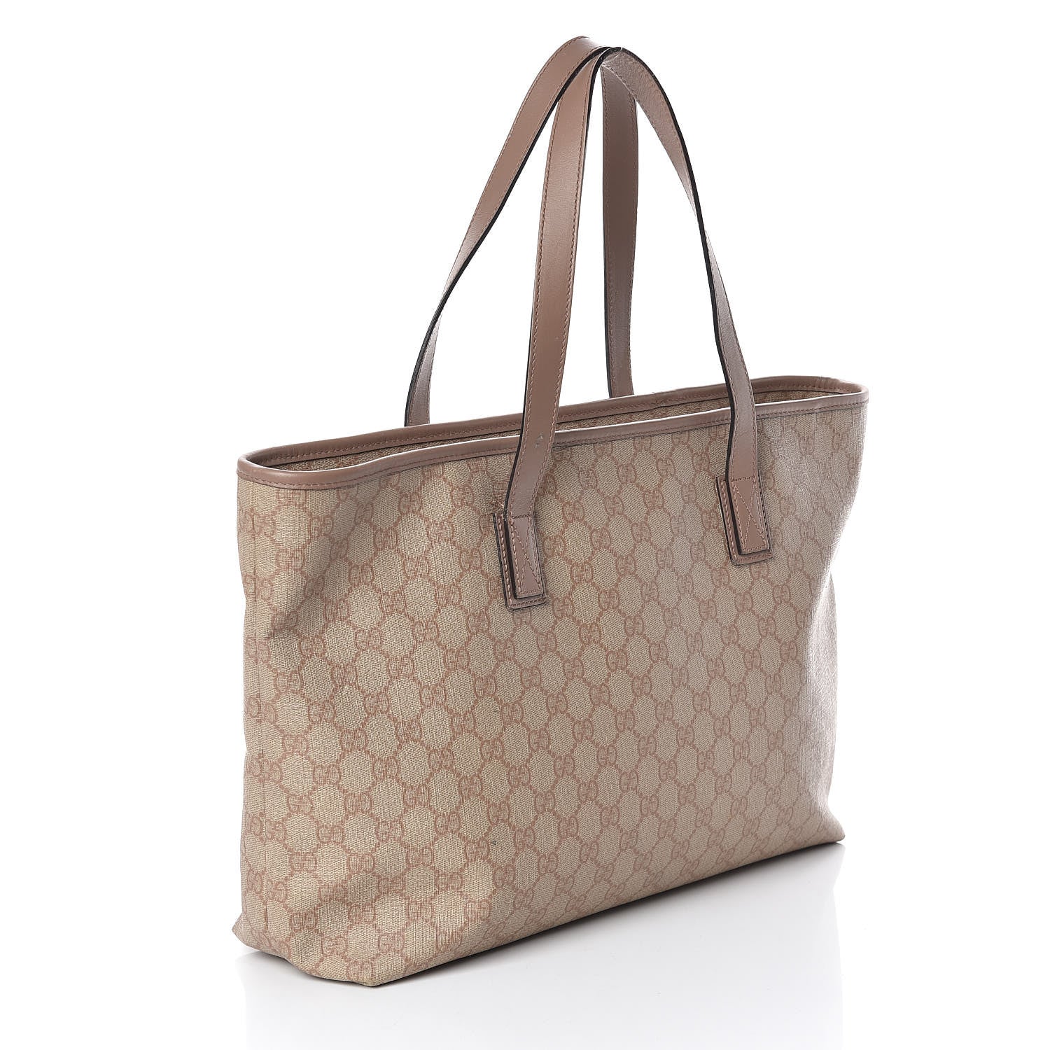 Gucci GG Supreme Monogram Medium Zippered Shopping Tote Winter Rose 3 of 13