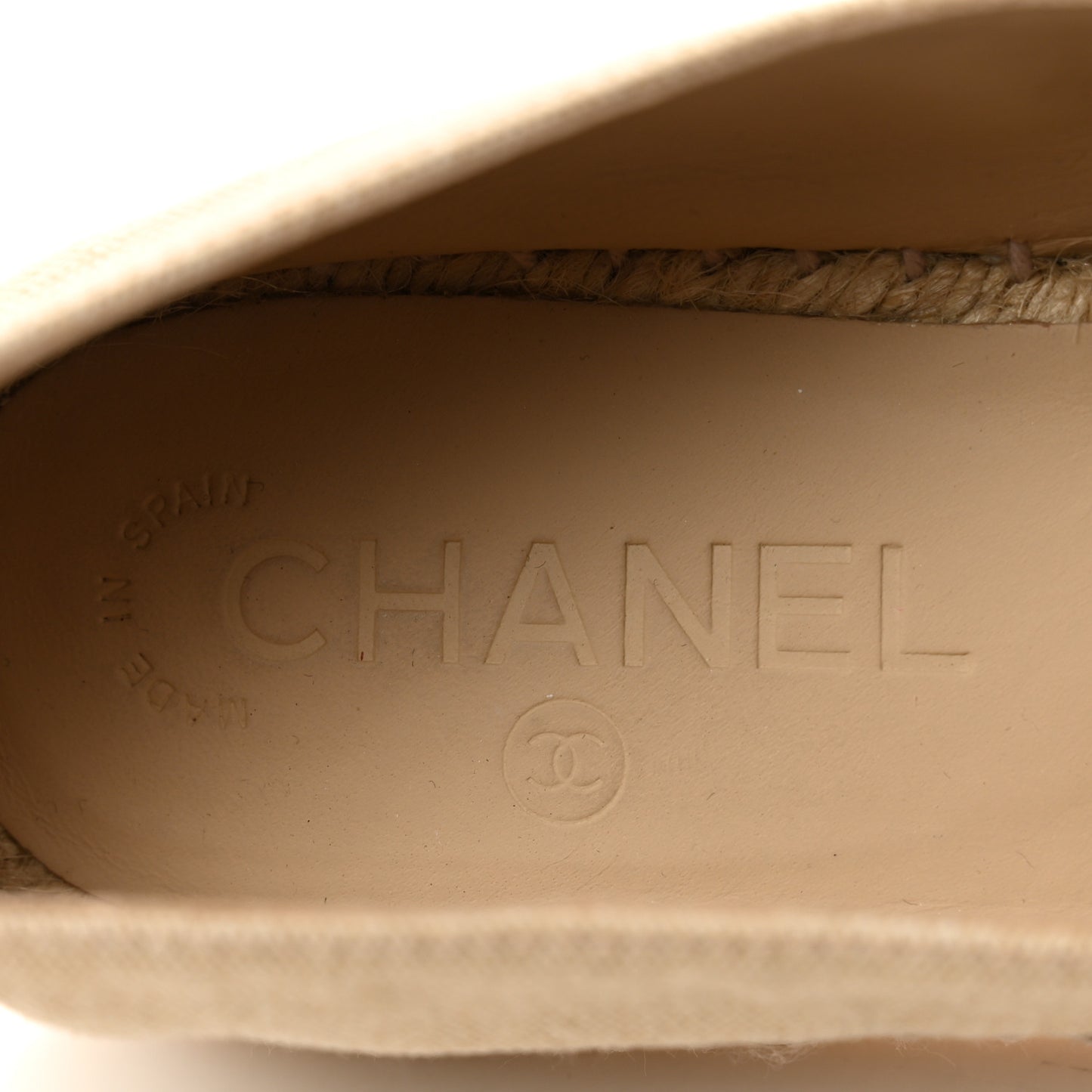 Linen CC Espadrilles 36 Beige Black