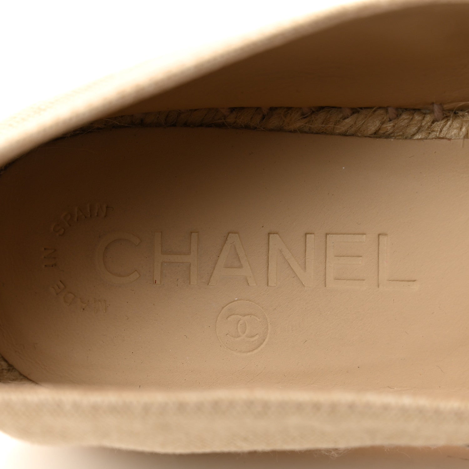 Chanel Linen CC Espadrilles 36 Beige Black 8 of 13