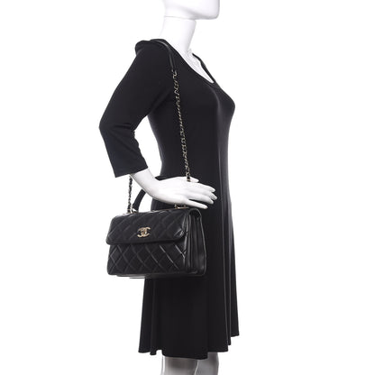 Chanel Lambskin Quilted Small Trendy CC Dual Handle Flap Bag Black 2 of 12