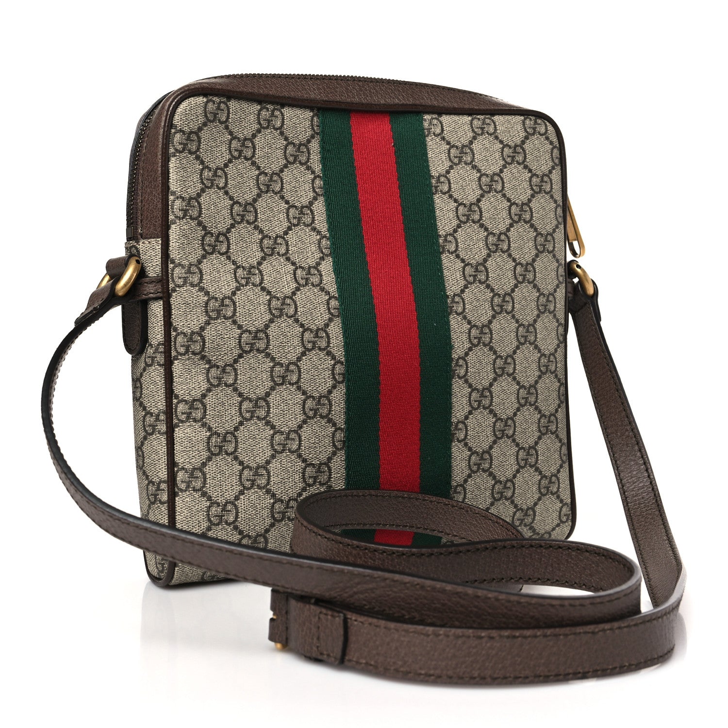Gucci GG Supreme Monogram Web Small Ophidia Messenger Bag Brown 3 of 9