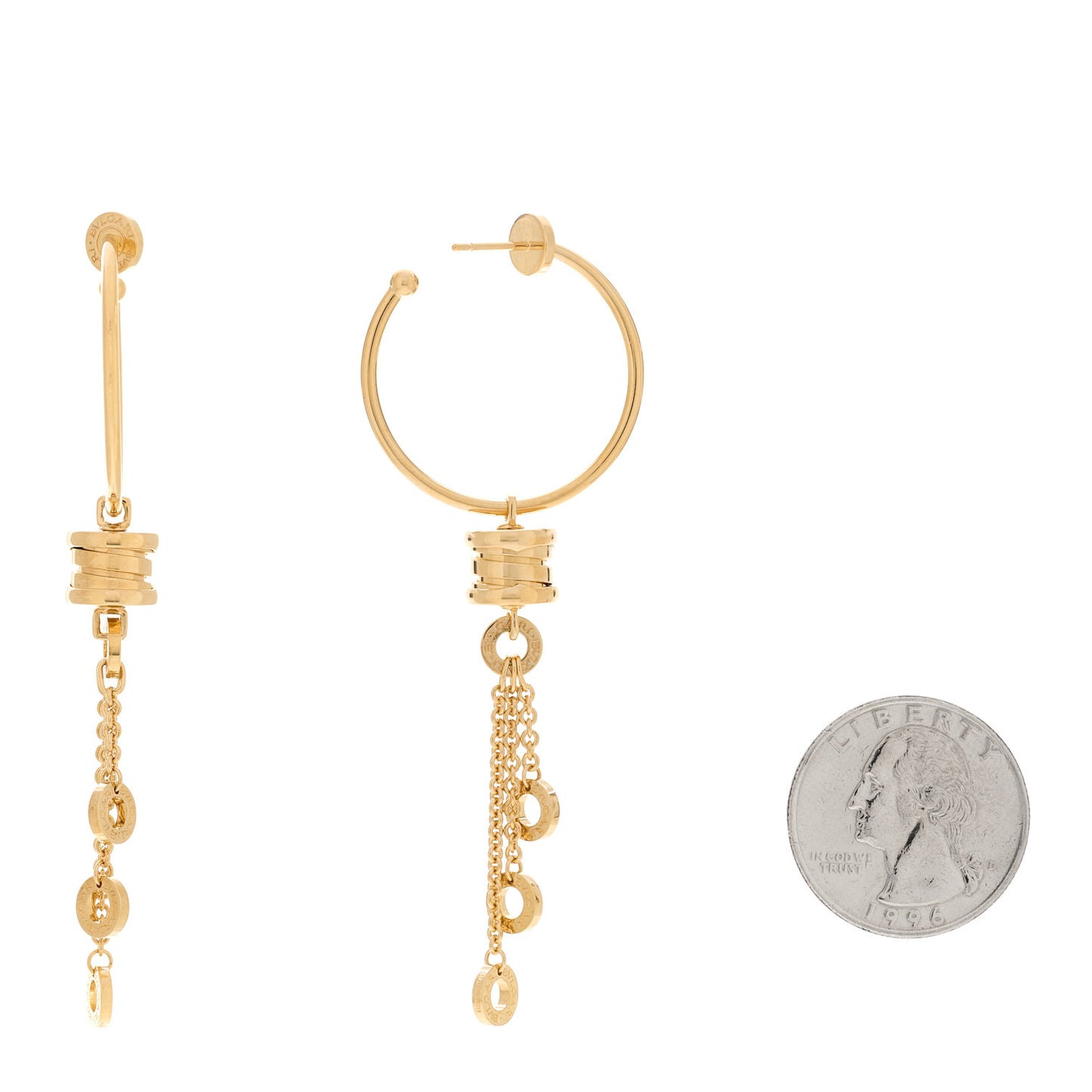18K Yellow Gold B.Zero1 Hoop Earrings
