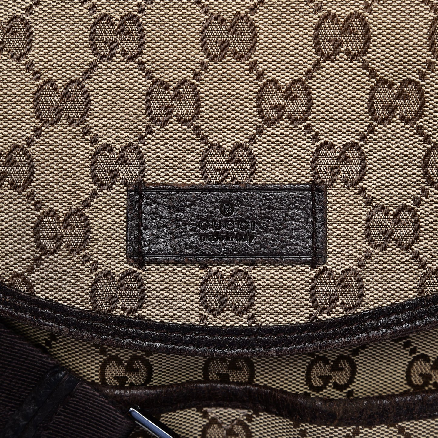 Monogram Natural Pigskin Large Diaper Bag Beige Ebony Cocoa Dark Chocolate