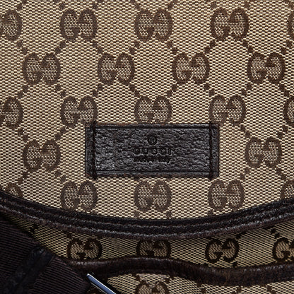 Gucci Monogram Natural Pigskin Large Diaper Bag Beige Ebony Cocoa Dark Chocolate 6 of 18