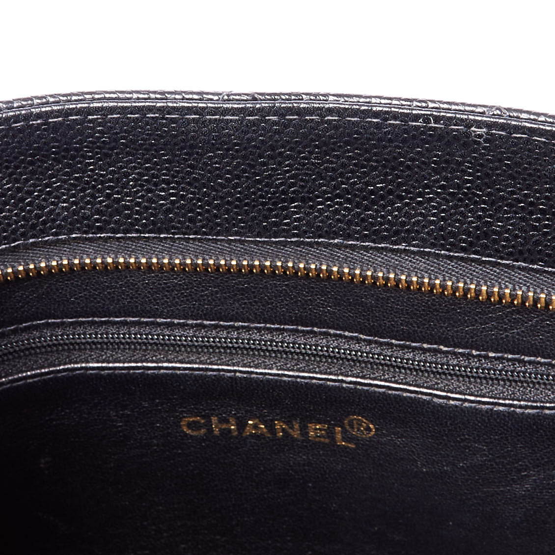 Caviar Quilted Medallion Tote Black