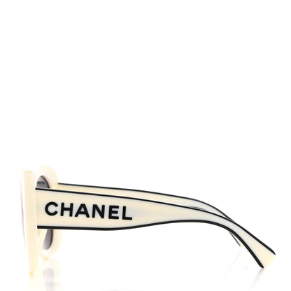 Chanel Acetate Sunglasses 71414A White 3 of 8