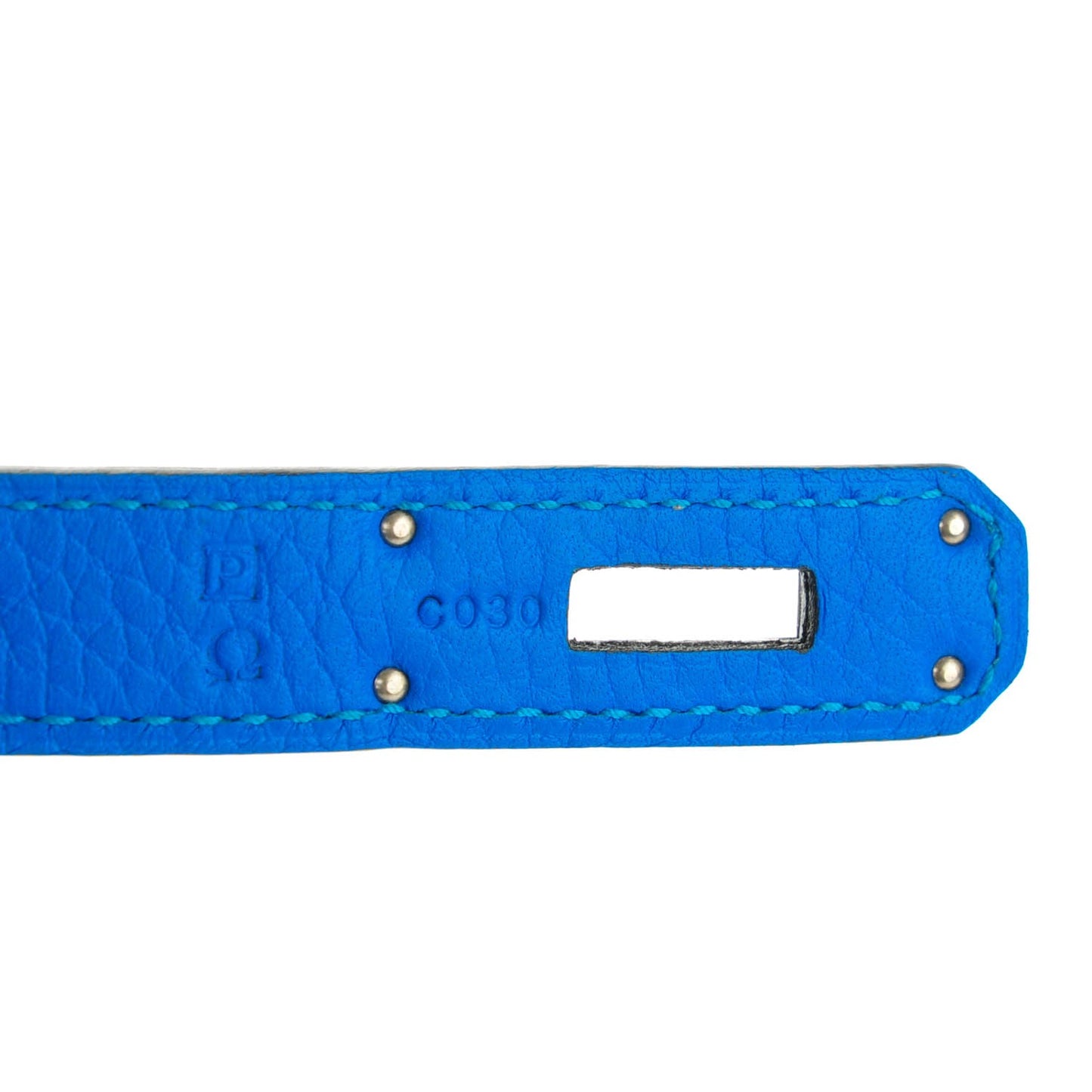 Taurillon Clemence Birkin 35 Bleu Hydra