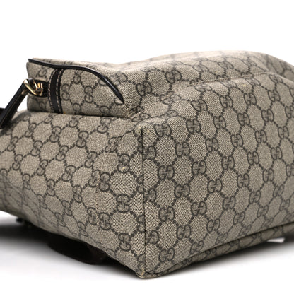 Gucci GG Supreme Monogram Medium Single Buckle Rucksack Backpack Beige Ebony Brown 9 of 10